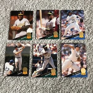 💕6 1993 Leaf baseball cards